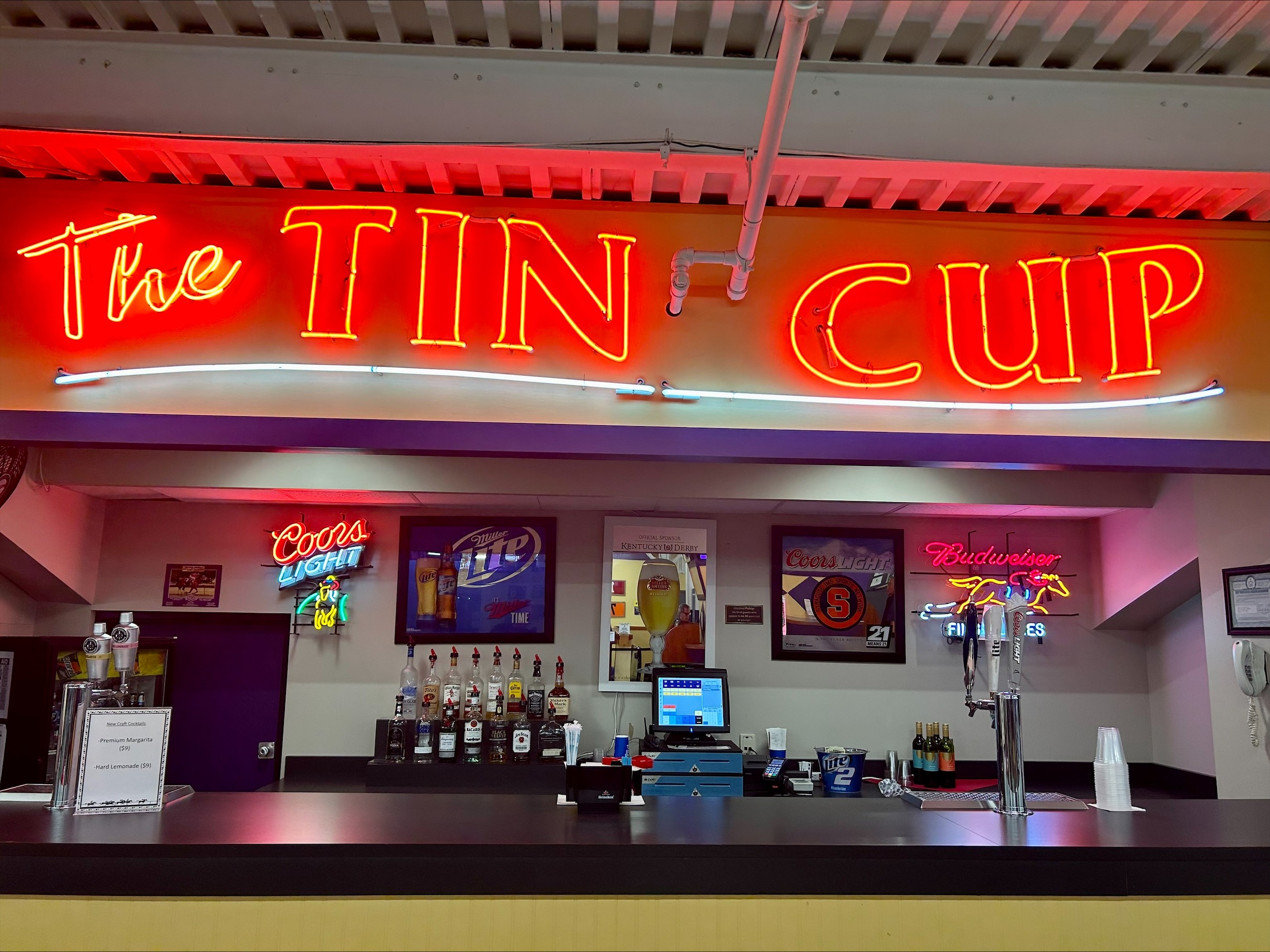 Tin Cup restaurant bar area